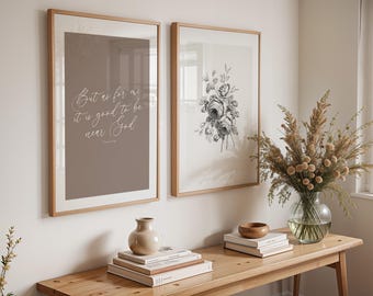 Christian Wall Art | Set of 2 Psalm 73:28 and Vintage floral digital download | Bible verse art print | Bible Verse Wall Art | Christian Art