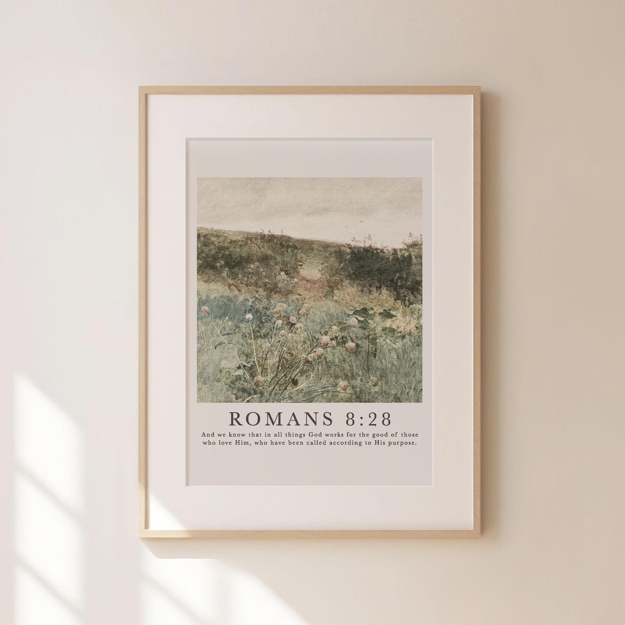 Christian Wall Art: Bible Verse Vintage Art Prints Set of 3 (digital ...