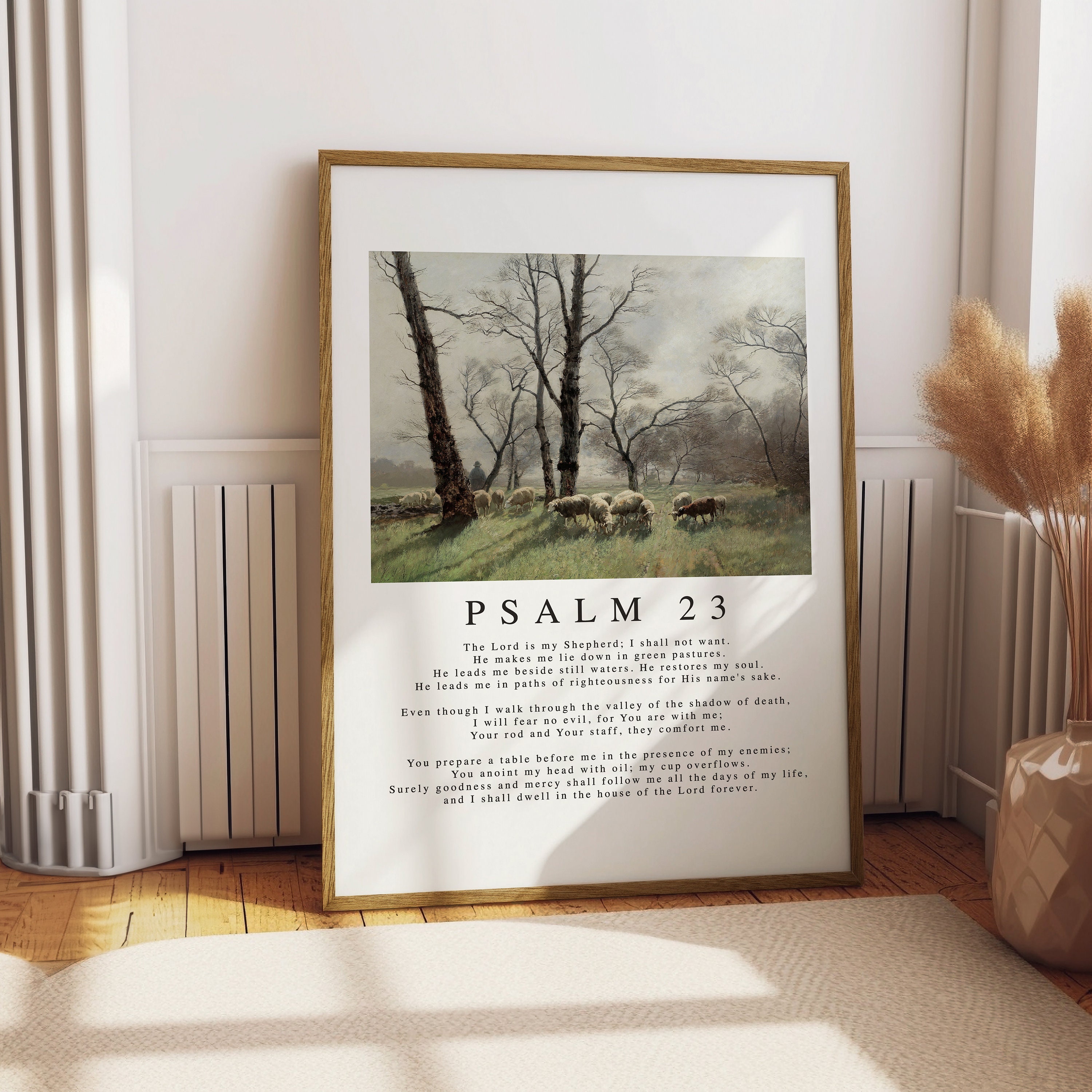 Psalm 23 Vintage Art Print: Christian Bible Verse (digital Download) - Etsy