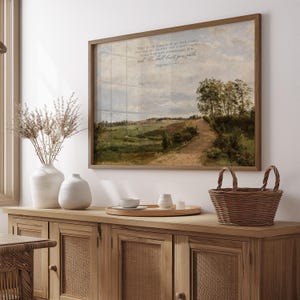 Proverbs 3:5-6 Vintage Landscape Art Print (Digital Download)