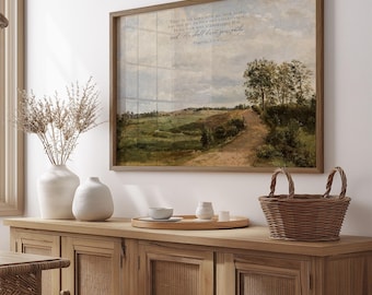 Proverbs 3:5-6 Vintage Landscape Art Print (Digital Download)