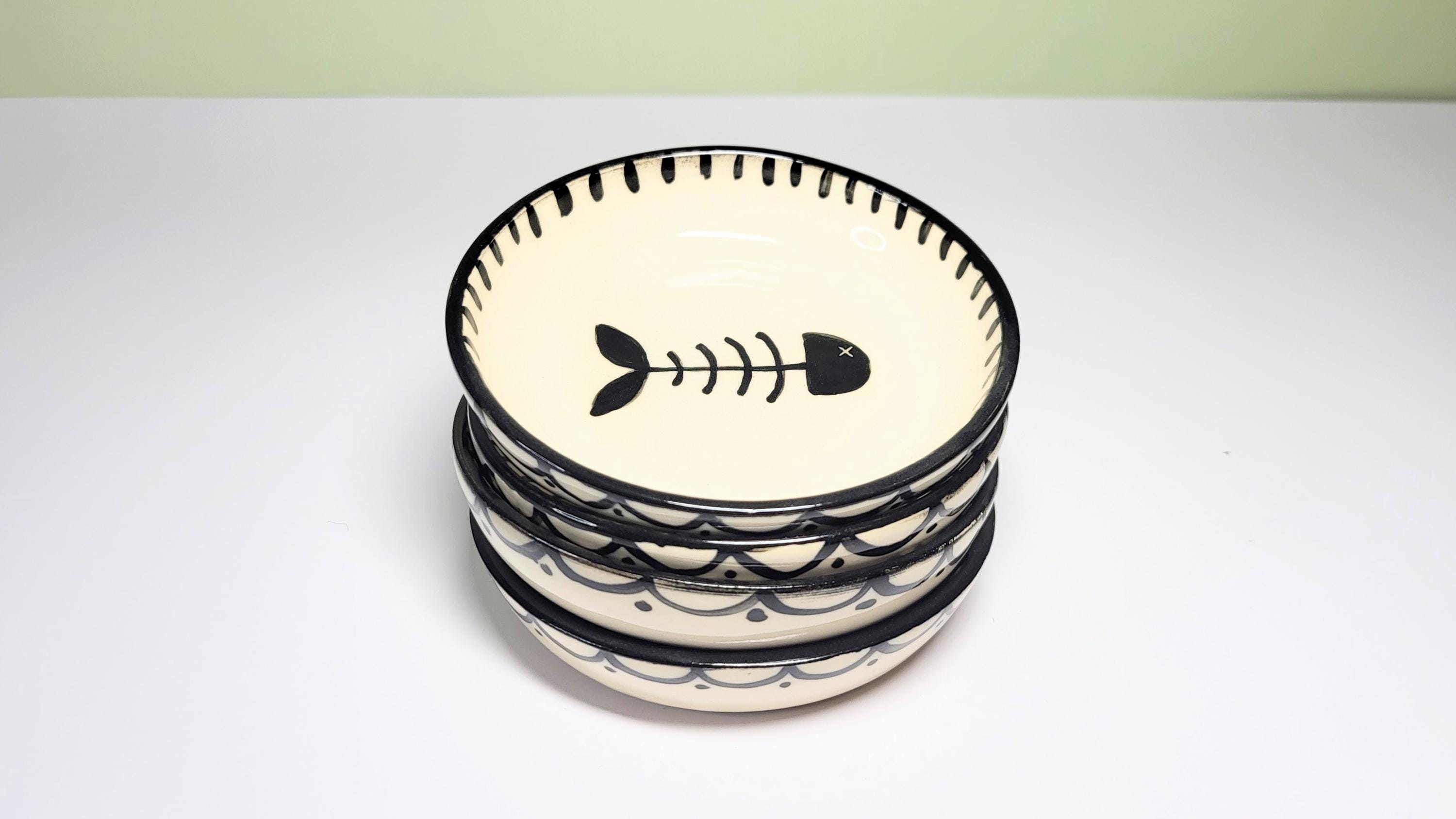 Fish Bones Small Dish | Handmade Ceramic Plate | Dirty Whirl Ceramics