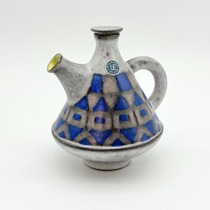 Brocca Upsala Ekeby con coperchio di Hjördis Oldfors in ceramica svedese della metà del secolo anni '60