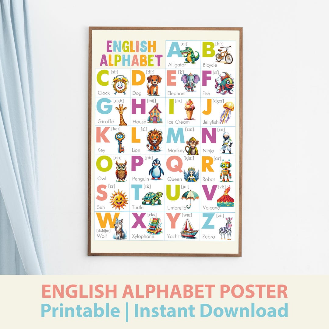 ABC Phonics Poster | English Alphabet Chart, Nursery Classroom Art ...