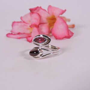 Petal flower pattern silver ring , Statement ring , Gift for her , Eternity ring , Anniversary gift , Promise ring