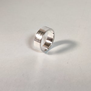 Minimal Flat Band Ring in Sterling 925 Silver , Statement ring , Gift for her , Eternity ring , Anniversary gift , Promise ring