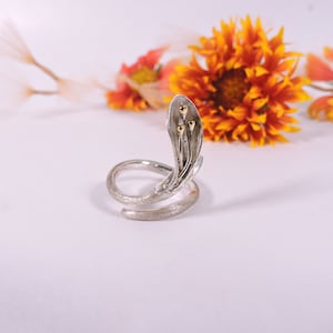 Calla Liliy  Ring in Sterling 925 Silver , Statement ring , Gift for her , Eternity ring , Anniversary gift , Promise ring