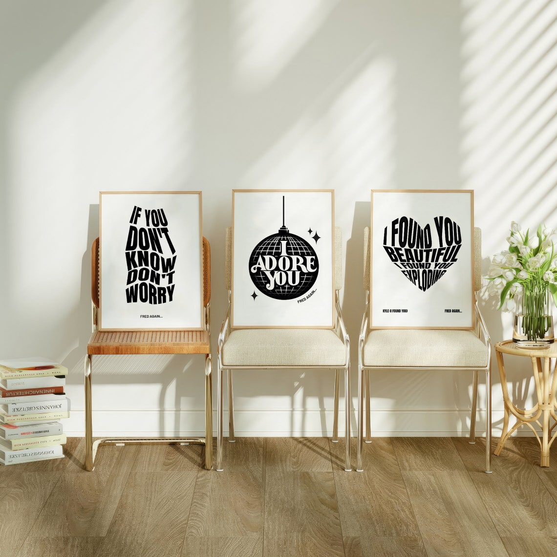 Set of 3 Fred Again Poster, Fred Again Prints Bundle, House Music Wall