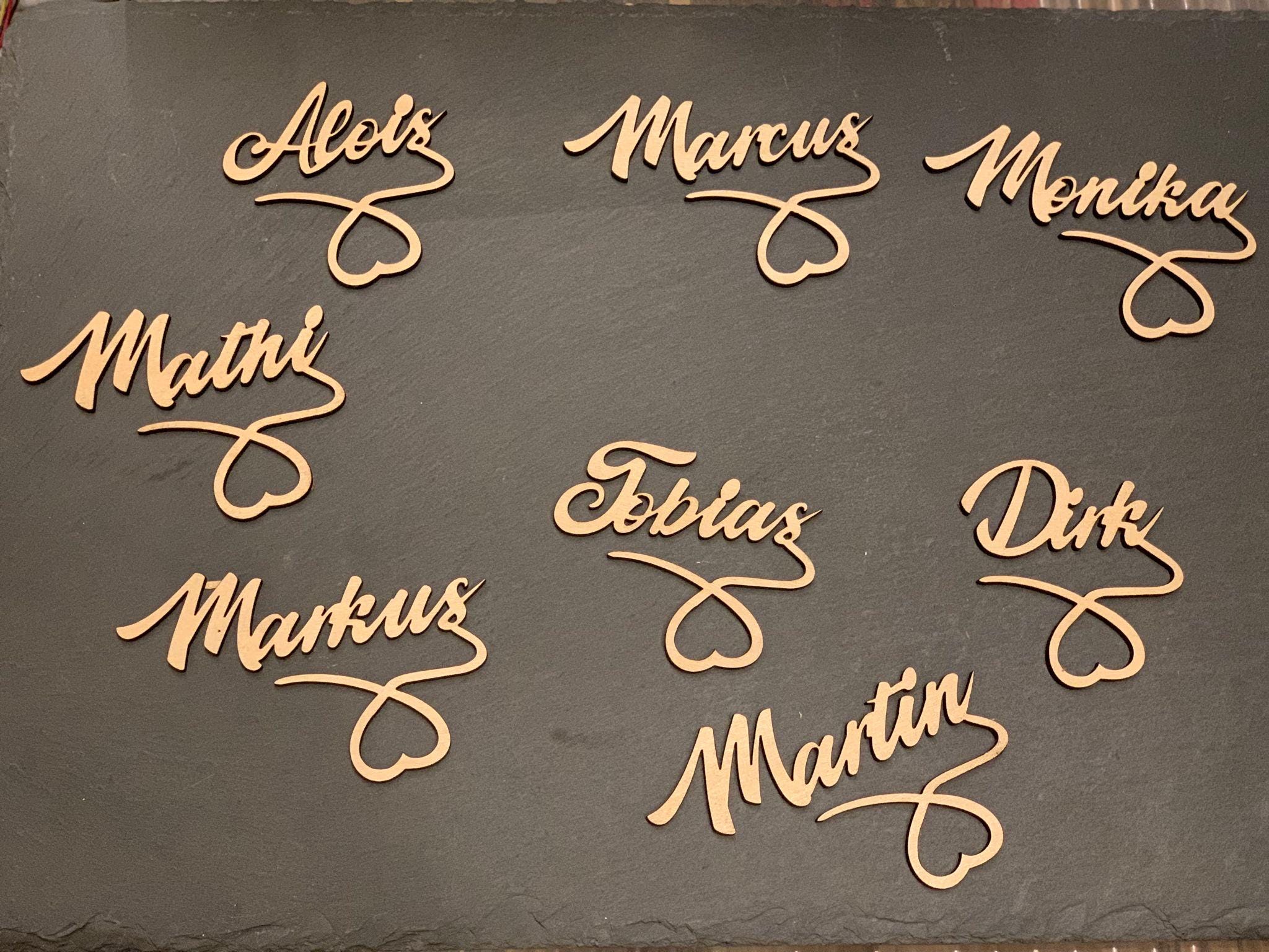 Personalized Wooden Name Tags – Elegant Place Cards for Weddings ...