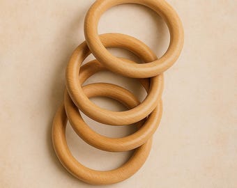 Wooden ring Ø 100 mm Natural wood ring Beechwood ring Beech Macrame ring Craft supplies