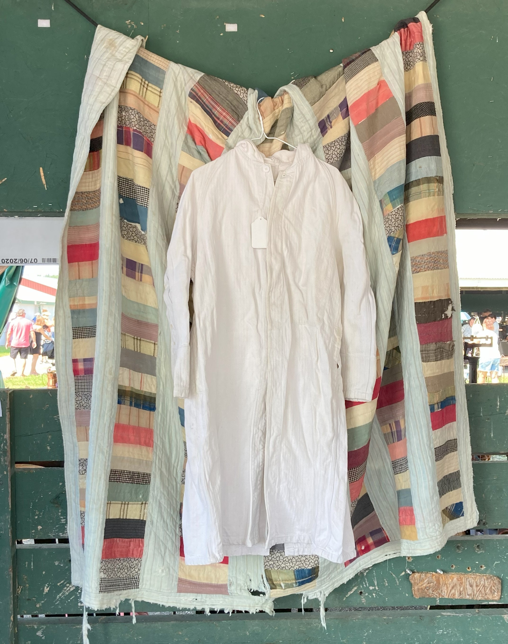 1930s Wool×Cotton French Vintage Jaket Vintage 1930s Multicolored Wool Cossack Jacket Talon Grommet