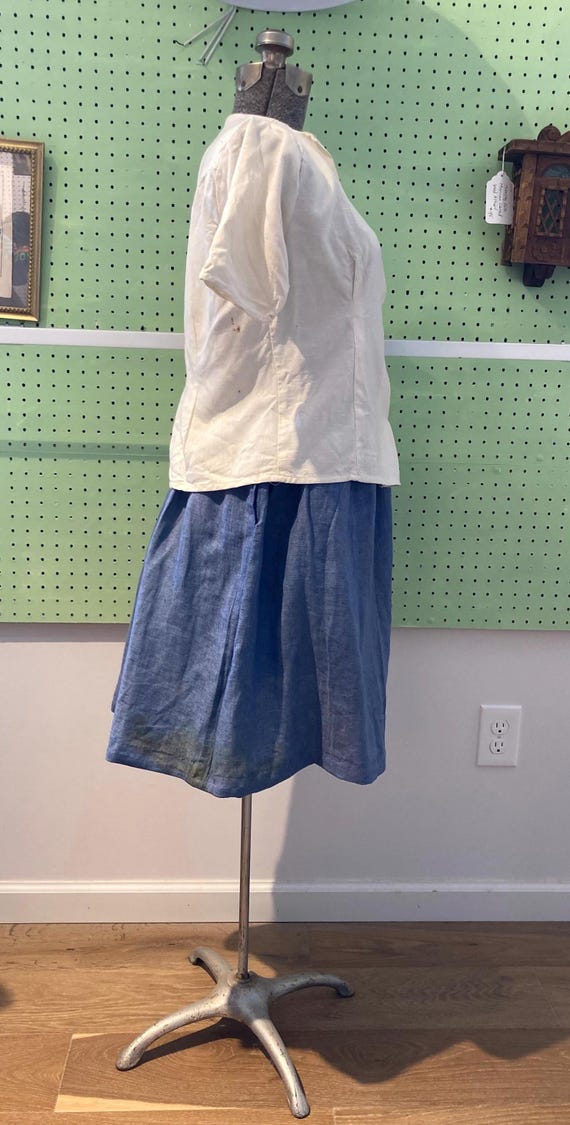 Antique French Linen Chemise Blouse: Paris Flea M… - image 4