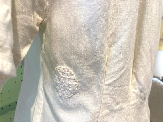 Antique French Linen Chemise Blouse: Paris Flea M… - image 7