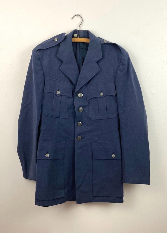 Vintage 1950s USAF Wool Serge Jacket - Air Force Blue Service Coat (Size 38L) Vintage 1950s USAF Wool Serge Jacket - Air Force Blue Service Coat (Size 38L)