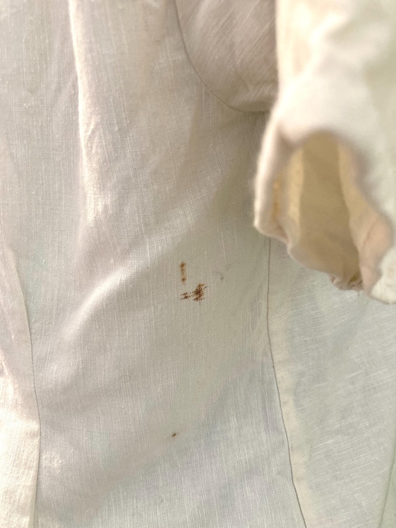 Antique French Linen Chemise Blouse: Paris Flea M… - image 8