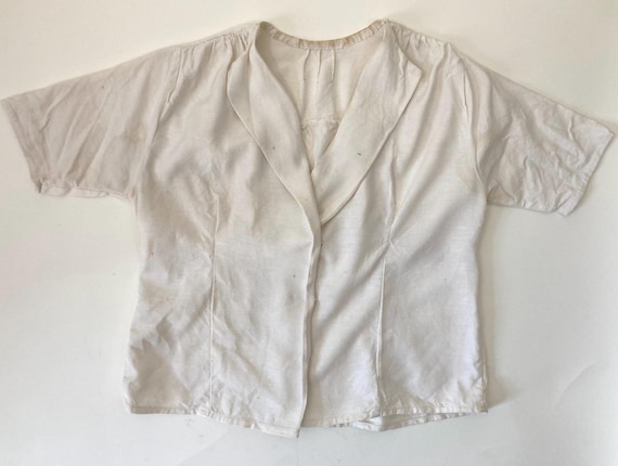 Antique French Linen Chemise Blouse: Paris Flea M… - image 2