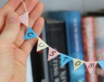 Mini druckbare Wimpelkette, Kuchen Banner, anpassbare Party Dekoration (PDF)