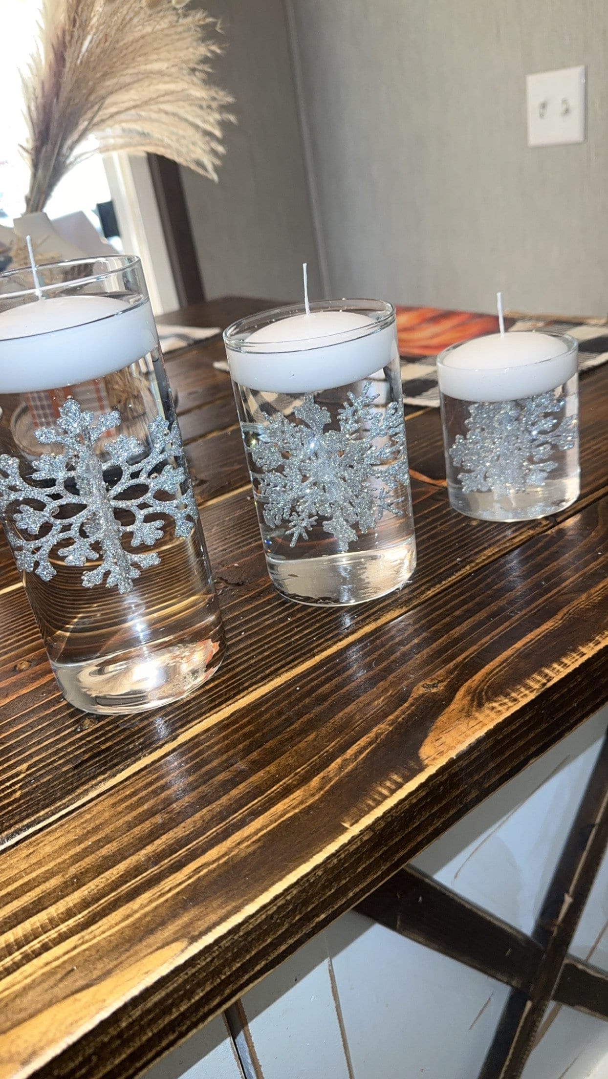 Floating Candle Holiday Centerpiece Etsy