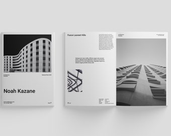 Architecture Portfolio template| Fashion deisgn Editable minimalist template| Interior Design template| Adobe Indesign| Photography|Portrait
