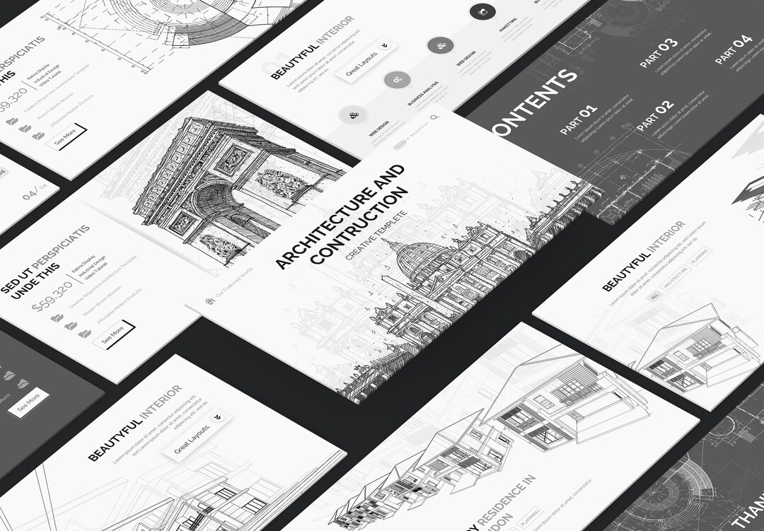 Architecture Business Template Fashion Design Template Etsy