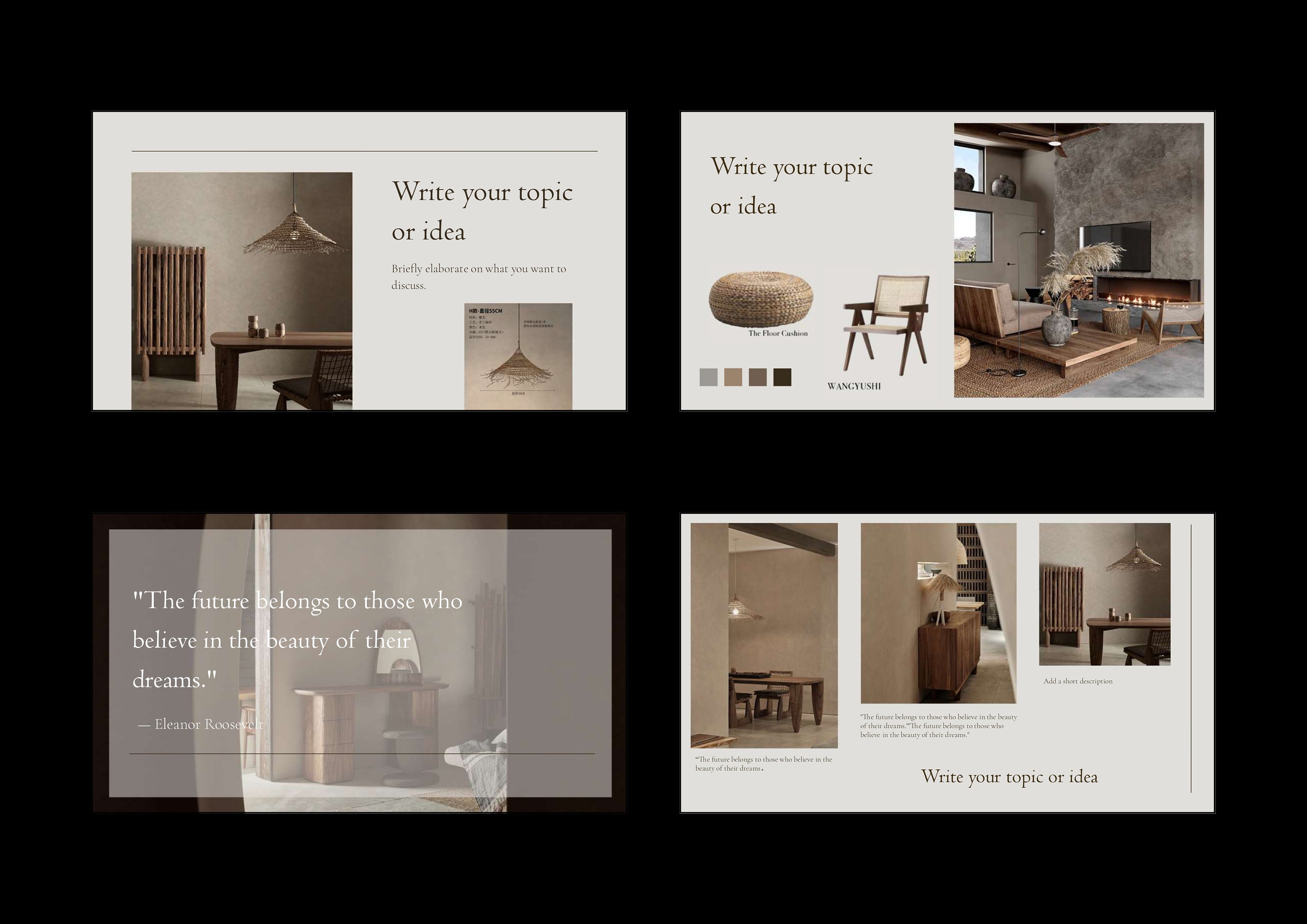 Interior Design Minimalist Presentation Template| Photography Template ...