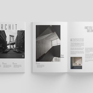 Architecture Minimalist Portfolio| Fashion deisgn template| Editable Magzine template| Interior Design| Adobe Indesign| Photography|Portrait