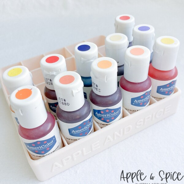 Gel Food Color Organizer for .75oz Bottles-Baking and Icing Supplies-Digital Download-STL File for 3D Printing-Home and Kitchen Storage