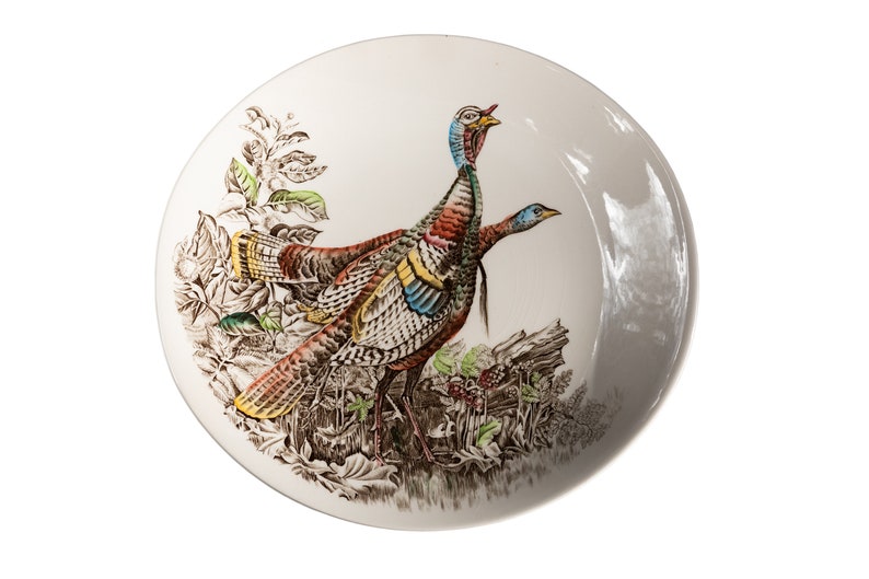 Set of Johnson Brothers Game Birds Oval Dinner Plates 1970s / English