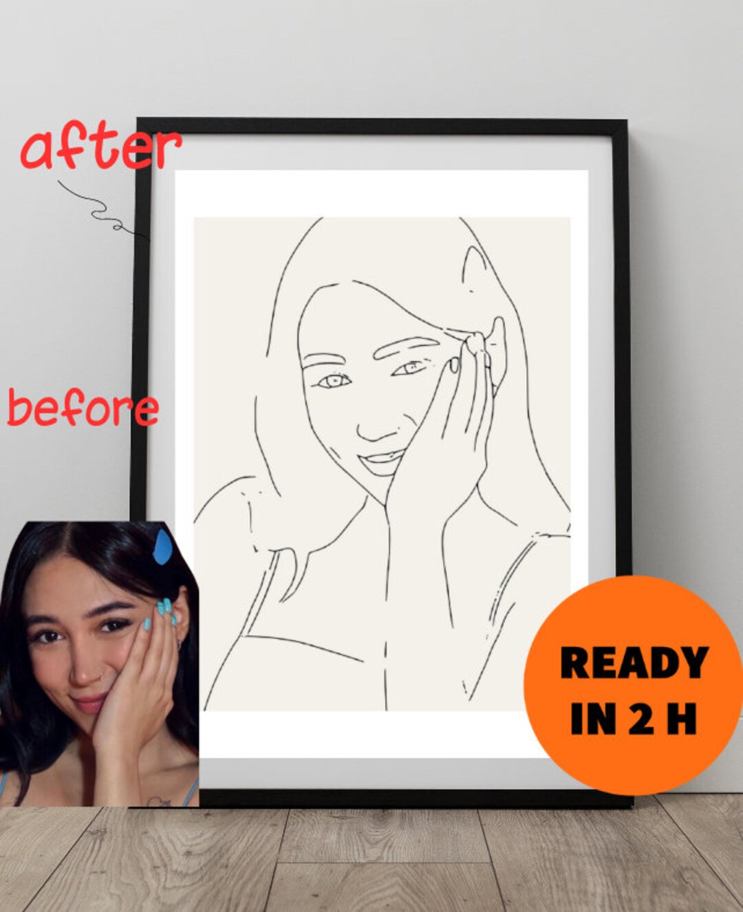 Custom Single Line Personalized Drawing, Custom One Line Drawing, One Line Portrait ...