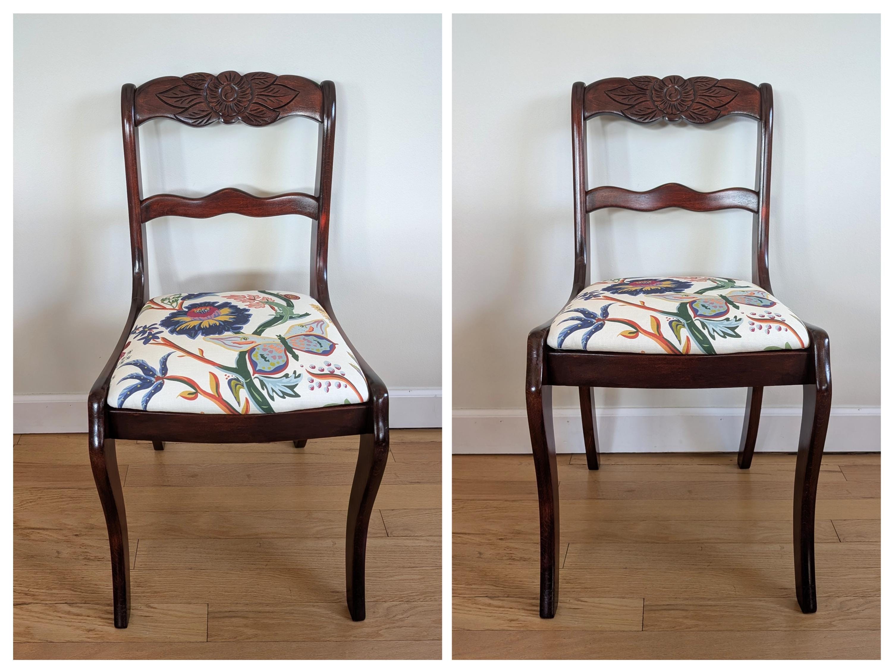 1940's Mahogany Roseback Duncan Phyfe Chair by Tell City Chair Company ...
