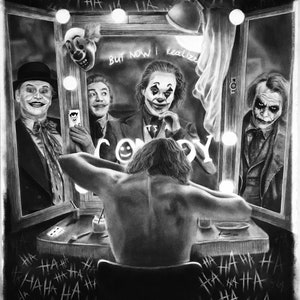 Joker | Giclée Fine Art Print | Charcoal Drawing