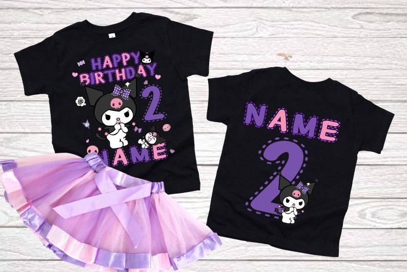 Birthday girl Shirt 6th birthday party tutu set Personalized name age shirt girls Birthday Gift 3rd 7th 5th Custom Birthday Matching outfits image 7