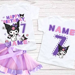 Birthday girl Shirt 6th birthday party tutu set Personalized name age shirt girls Birthday Gift 3rd 7th 5th Custom Birthday Matching outfits image 6