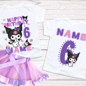 Birthday girl Shirt 6th birthday party tutu set Personalized name age shirt girls Birthday Gift 3rd 7th 5th Custom Birthday Matching outfits image 1