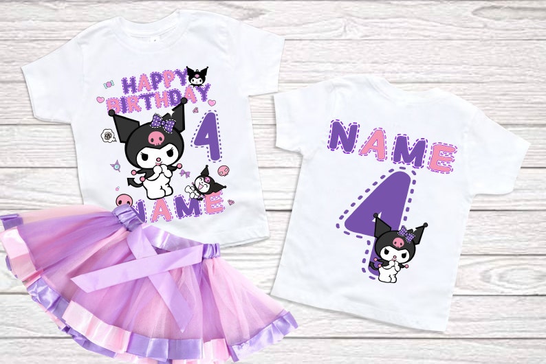 Birthday girl Shirt 6th birthday party tutu set Personalized name age shirt girls Birthday Gift 3rd 7th 5th Custom Birthday Matching outfits image 4