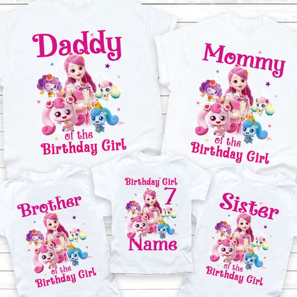 Catch! Teenieping birthday shirt family matching outfits Korean birthday girl t shirts 7th birthday party outfit  kids custom clothes  girls
