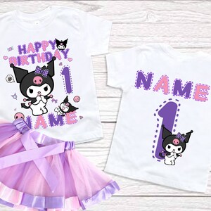 Birthday girl Shirt 6th birthday party tutu set Personalized name age shirt girls Birthday Gift 3rd 7th 5th Custom Birthday Matching outfits image 2