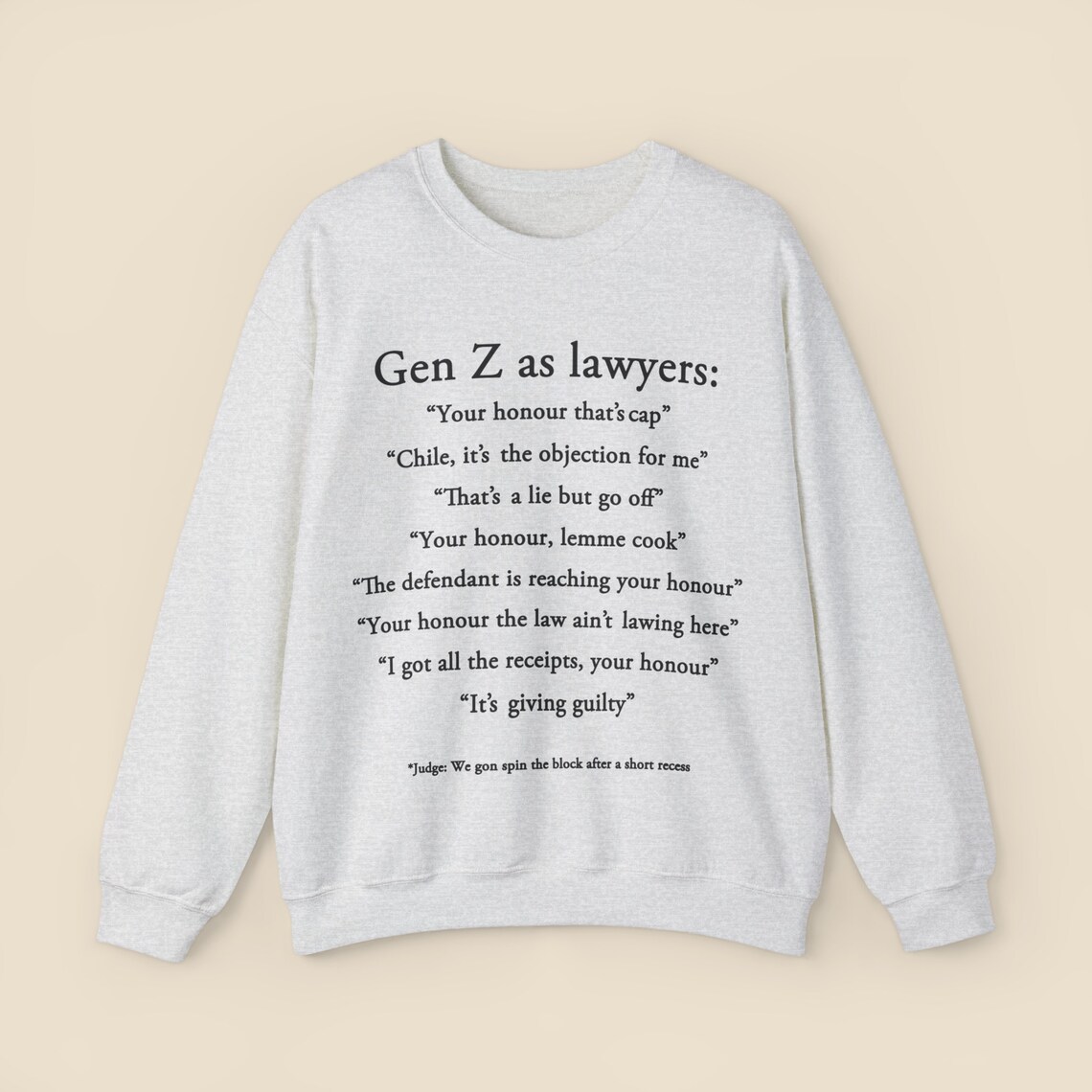 Gen Z as Lawyers Sweatshirt, Fun Lawyer Gift,law School Student
