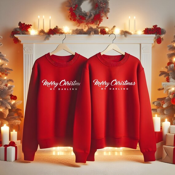 Merry Christmas MY DARLING Christmas Sweatshirt Christmas Jumper Christmas Xmas you MAGGOT Couple Joint Gift Work Wife Husband Present Etsy