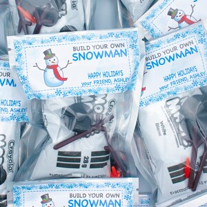 Build A Snowman Kit Christmas Classroom Modeling Clay Personalized Treat Bags