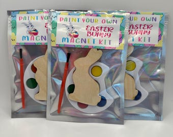Paint Your Own Easter Bunny, Easter Craft Kit, Classroom Party Treat Favor, Personalized Gift