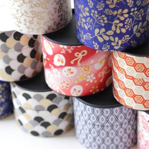 Matching Japanese paper tea boxes