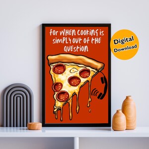 Aesthetic Kitchen Decor Wall Art For Kitchen Wall Art Pizza Printable Wall Art For Kitchen Cooking Quote Pizza Art Print Funny Pizza Print