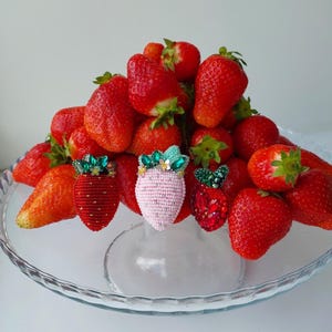 Embroidery fruit brooch_Garden flower gift_