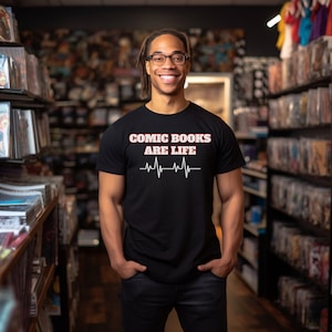 Comics Books Are Life T-Shirt: Your Fandom&#39;s Heartbeat (Männer) von CNGO