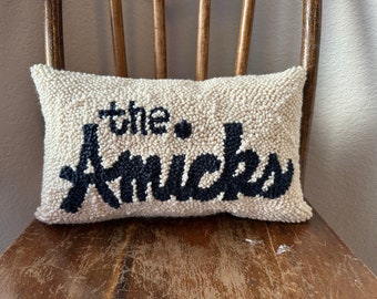 Family Name - Punch Needle Pillow