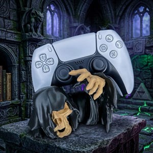 PS5 Controller Halter – Sensenmann  3D gedruckte Gaming-Deko  Skull Gamer Geschenk