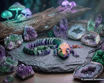Agile, shiny, and multicolored Abronia lizard