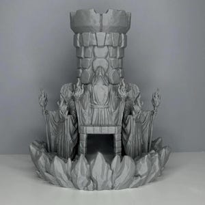 Torre de dados impresa en 3D "Mad Wizard" para juegos de rol y tablero de mesa para pintar tú mismo o utilizar como tal. Diferentes colores disponibles.
