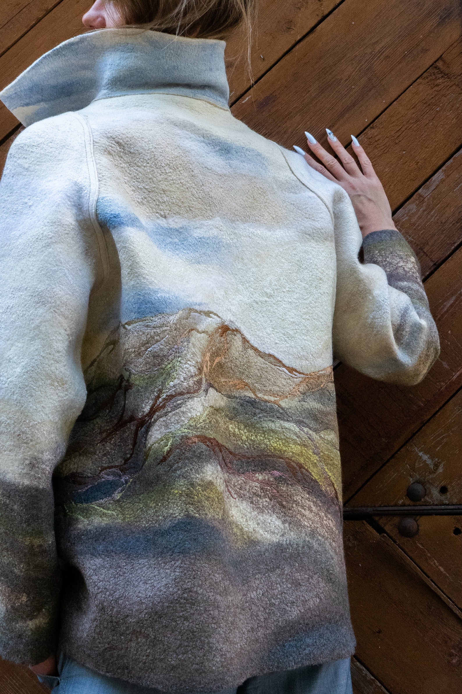 Сustom Felt Jacket Wearable Art Felting Jacket Embroidered Jacket ...